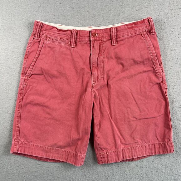 Polo Ralph Lauren Relaxed Fit Red‎ 9” Inseam Chino Shorts Mens Size 32 - Picture 1 of 16